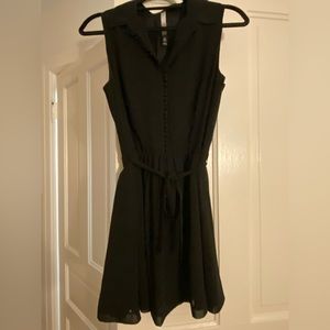 Kenzie black collared button dress (small)